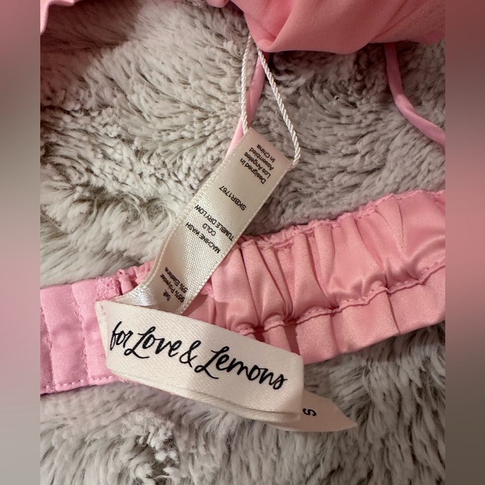 For Love and Lemons X Victoria’s Secret pink set new with tags-Small - Picture 7 of 8